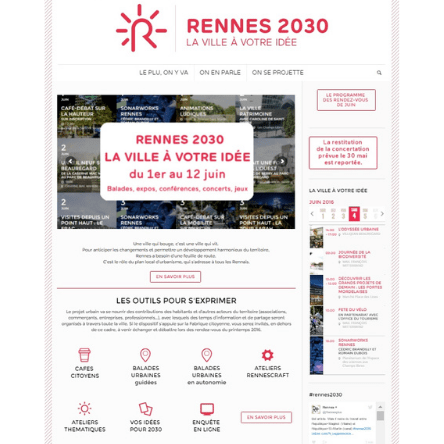 Prévisions et idées pour l'amélioration du centre-ville de Rennes en 2030.