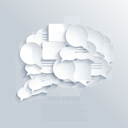 Illustration d'une bulle de discussion.